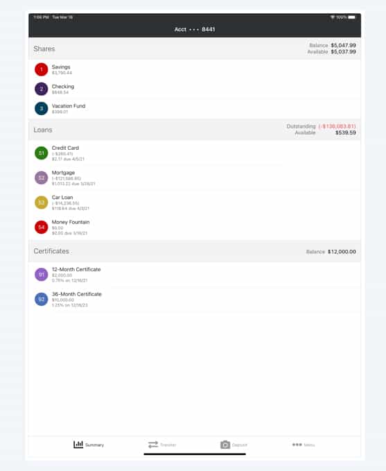 Photo of iphone app screen.