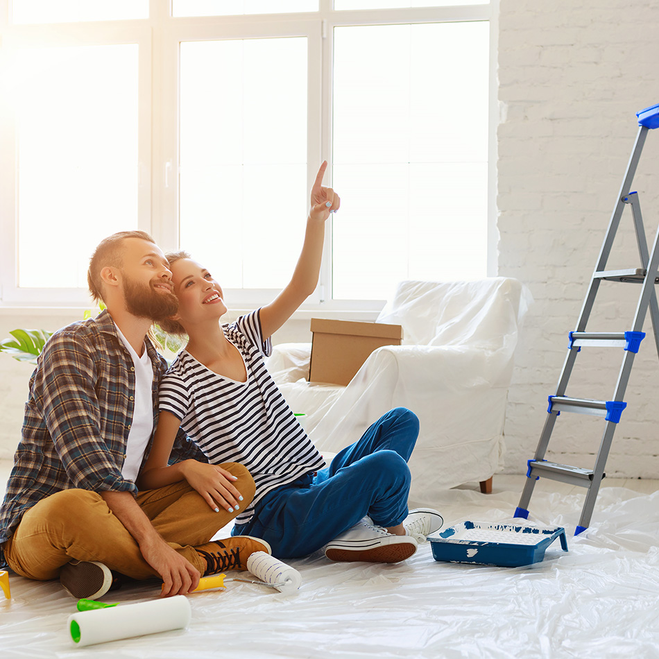 Couple updating their home with a Heloc.